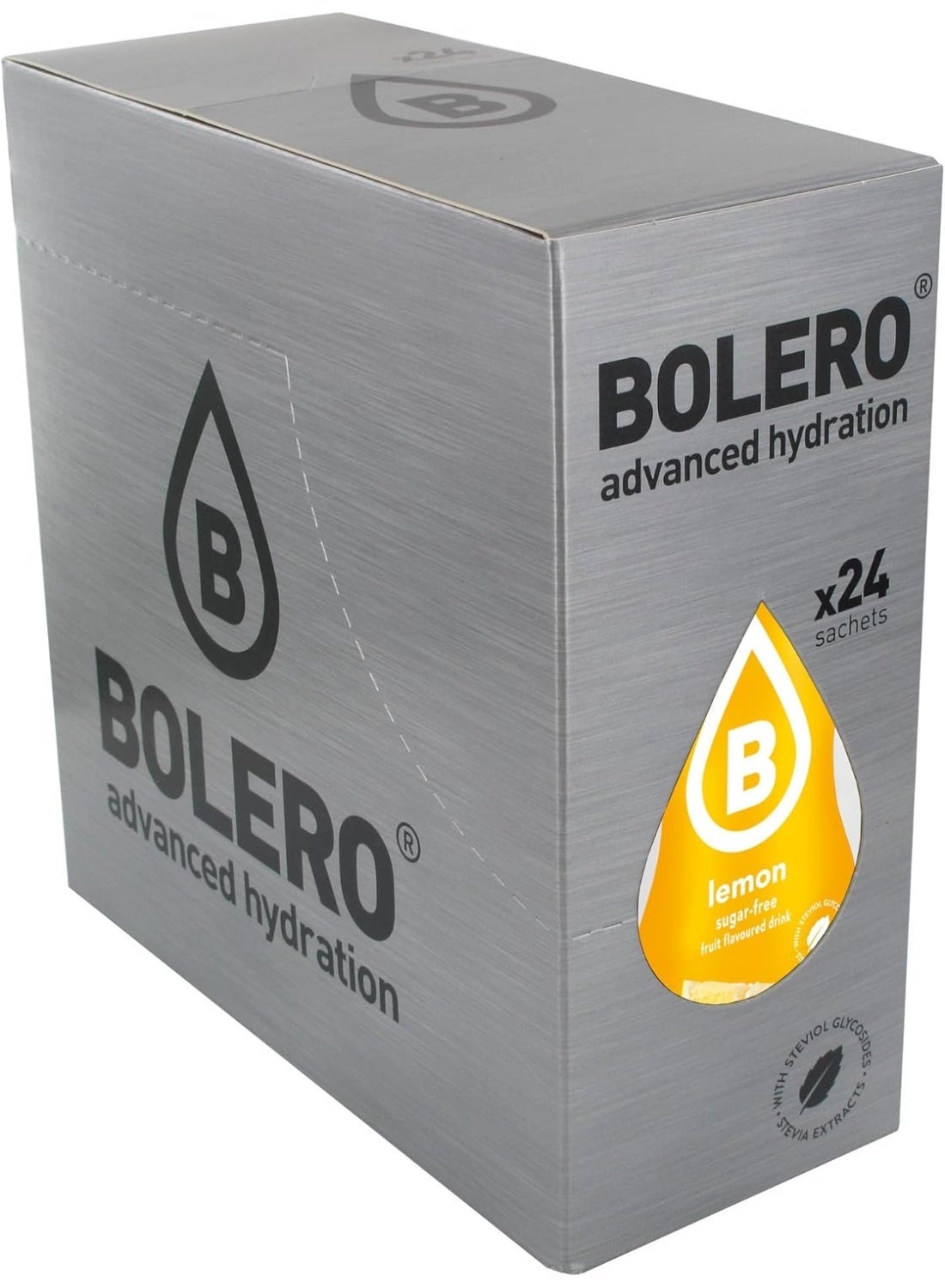 bolero Advanced Hydration Drink Packets Classic Sachets Sugar Free Water Flavoring Packets Calorie Free Powder Drink 24 Sachets Lemon